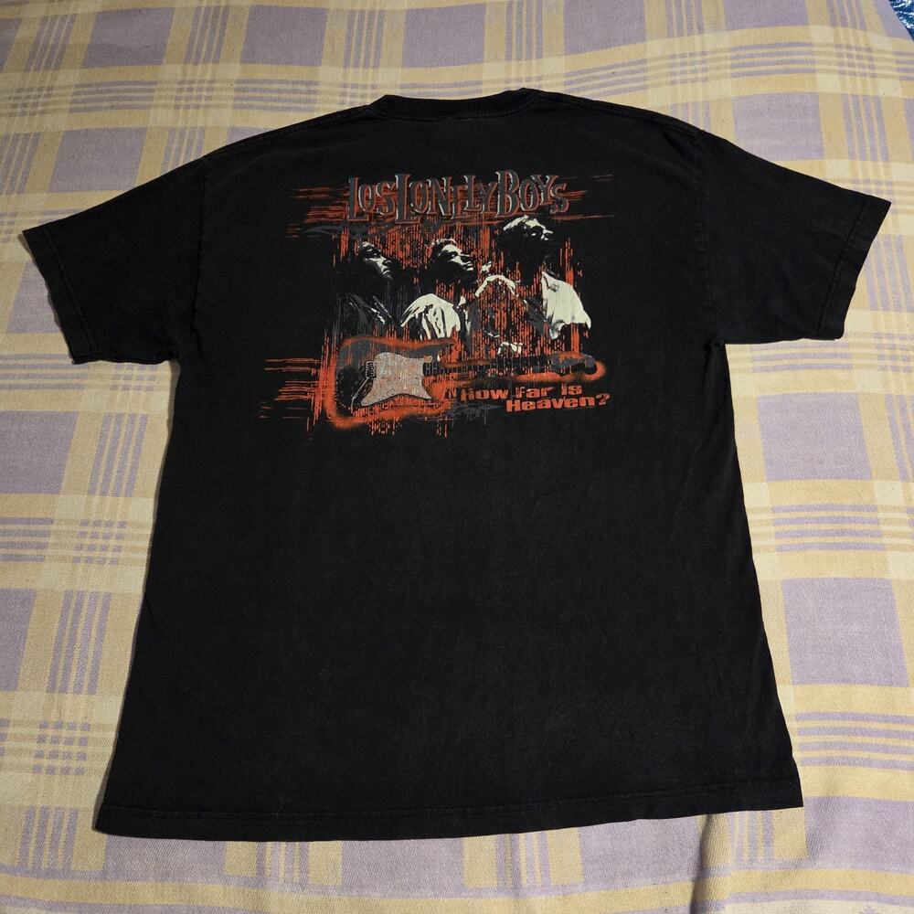 Vintage 2005 Los Lonely Boys Black Shirt Sz XL How Far Is Heaven 2000s Y2k Band